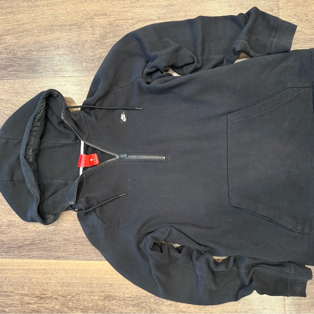 Nike Black 3/4 Zip Hoodie Sweatshirt (Men’s Large)